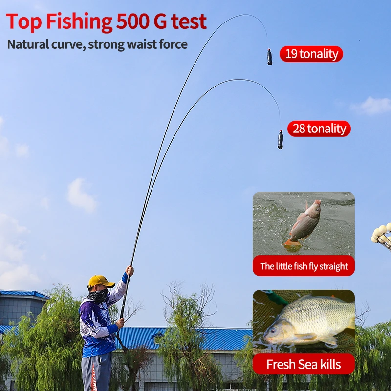 High Quality Carbon Super Light Fishing Rod Positionable Fiber Telescopic Handle Stream Pole 3.6M4.5M7.2M8M9M10M Travel Carp Rod