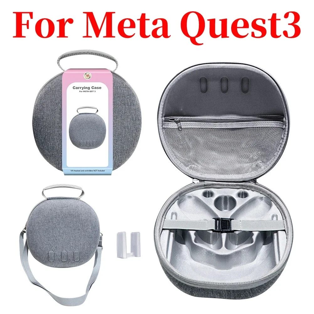 For Meta Quest 3 EVA Storage Bag Portable Box Travel Protective Carrying Case With Shoulder Strap VR AR Glasses Accessories New