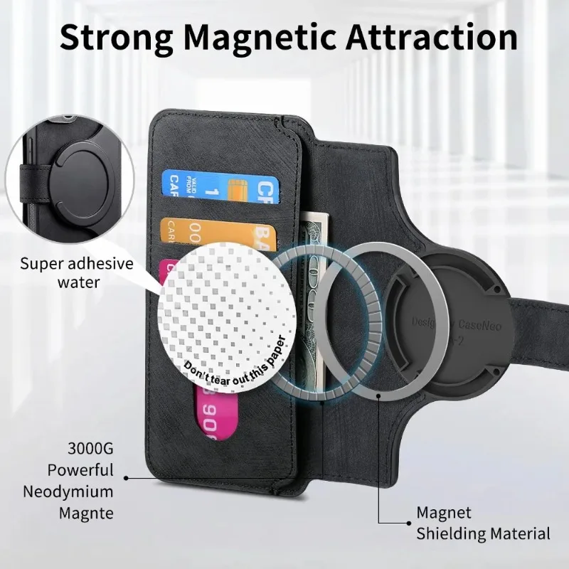 Elegant Magnetic Flip Phone Case with Card Holder Feature