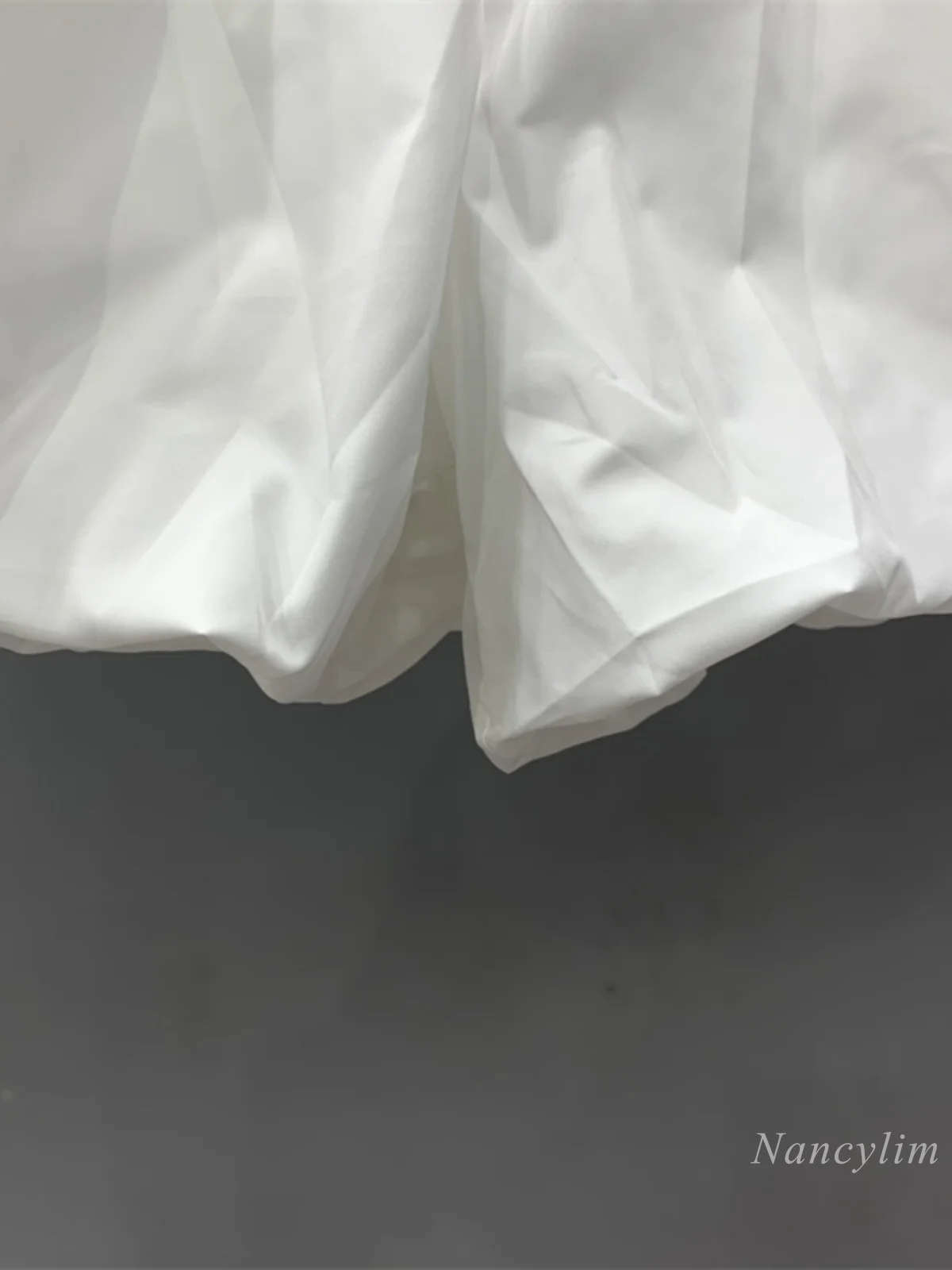 White Cloud Casual Shorts Pettiskirt Women's 2024 Summer Thin Loose Bud Lantern Hot Pants Street Shorts White Black