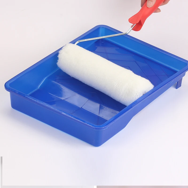 2/5pcs 10 inch Paint tray for decorative wall decorative tool with pattern plastic paint pan roller brushing tool 37.8*30*7.3cm