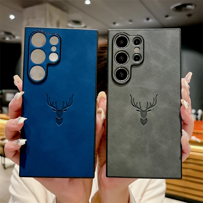 Elegant Soft Leather Deer Head Back Case