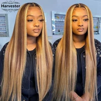 13x4 13x6 HD dentelle avant P427 mettre en évidence os droite perruques de cheveux humains 200 densité brésilienne miel blond couleur perruques de cheveux humains 1