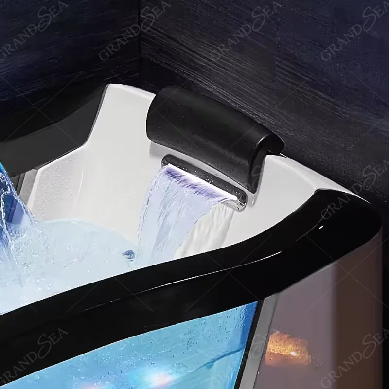 Hydromassage Freestanding Built-in Massage Bathtub Indoor Corner Jacuzzier Bathtub For Two