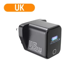 45W GaN Fast Charging Phone Charger with AI Intelligent Screen Display - UK