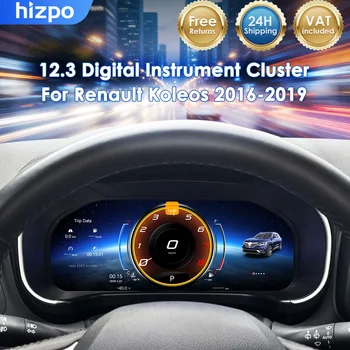 Panel de Instrumentos Digital Hizpo de 12.3 Pulgadas para Renault Megane 4 2016-2019, Renault KOLEOS, Carplay, Android Auto, Velocímetros, Pantalla LCD 1