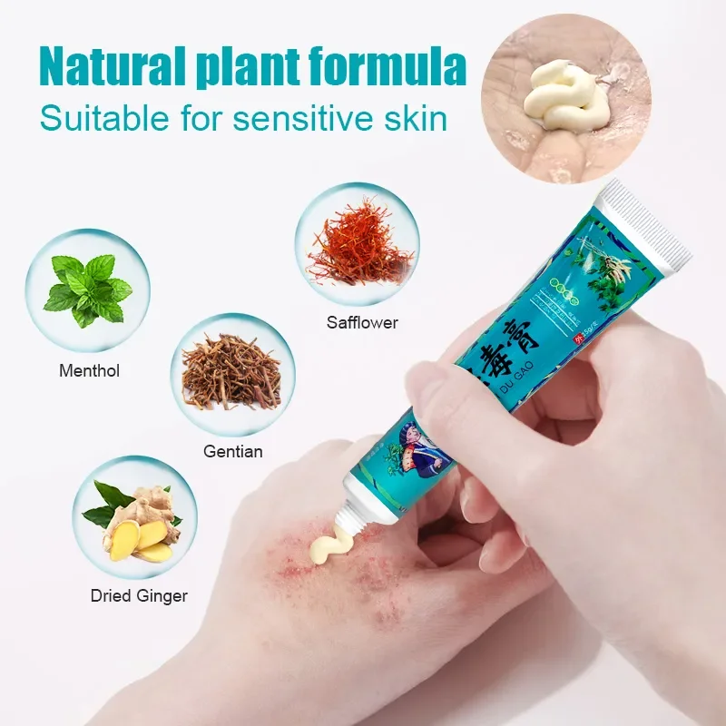 1Pcs Psoriasis Cream Skin Care Herbal Plaster Dermatitis Eczematoid Eczema Urticaria Treatment Ointment Relieve Skin Itch S068