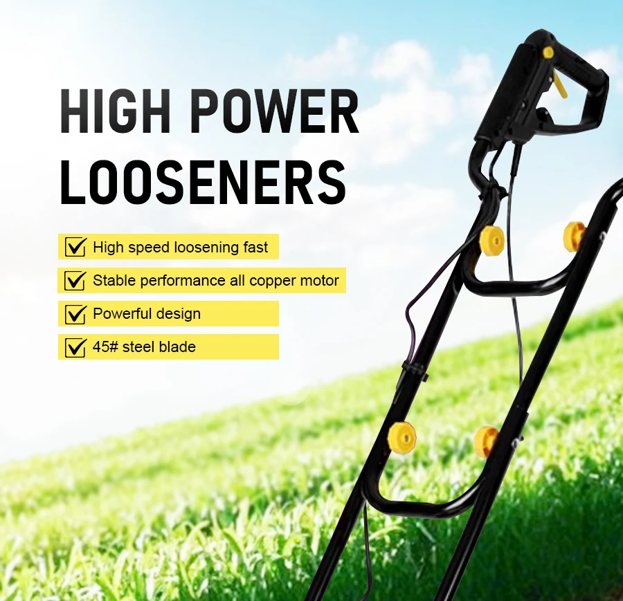Electric Soil Loosener Garden Tiller High Power Electric Tiller Cultivator 45# S