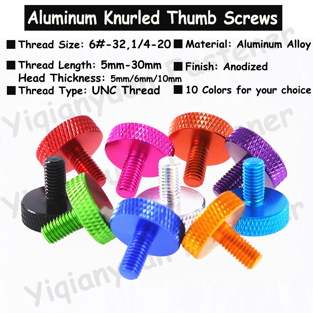 Knurled Aluminum Thumb Screw 1 4 20 Knurled Thumb Screw Knurled