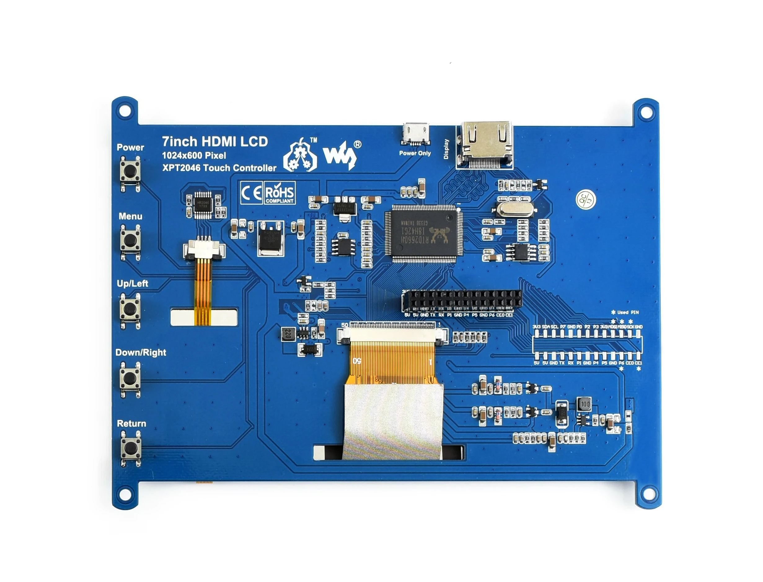 Waveshare  ġ ũ LCD HDMI ̽, 7 ġ HDMI LCD 1024*600,    ǿ 