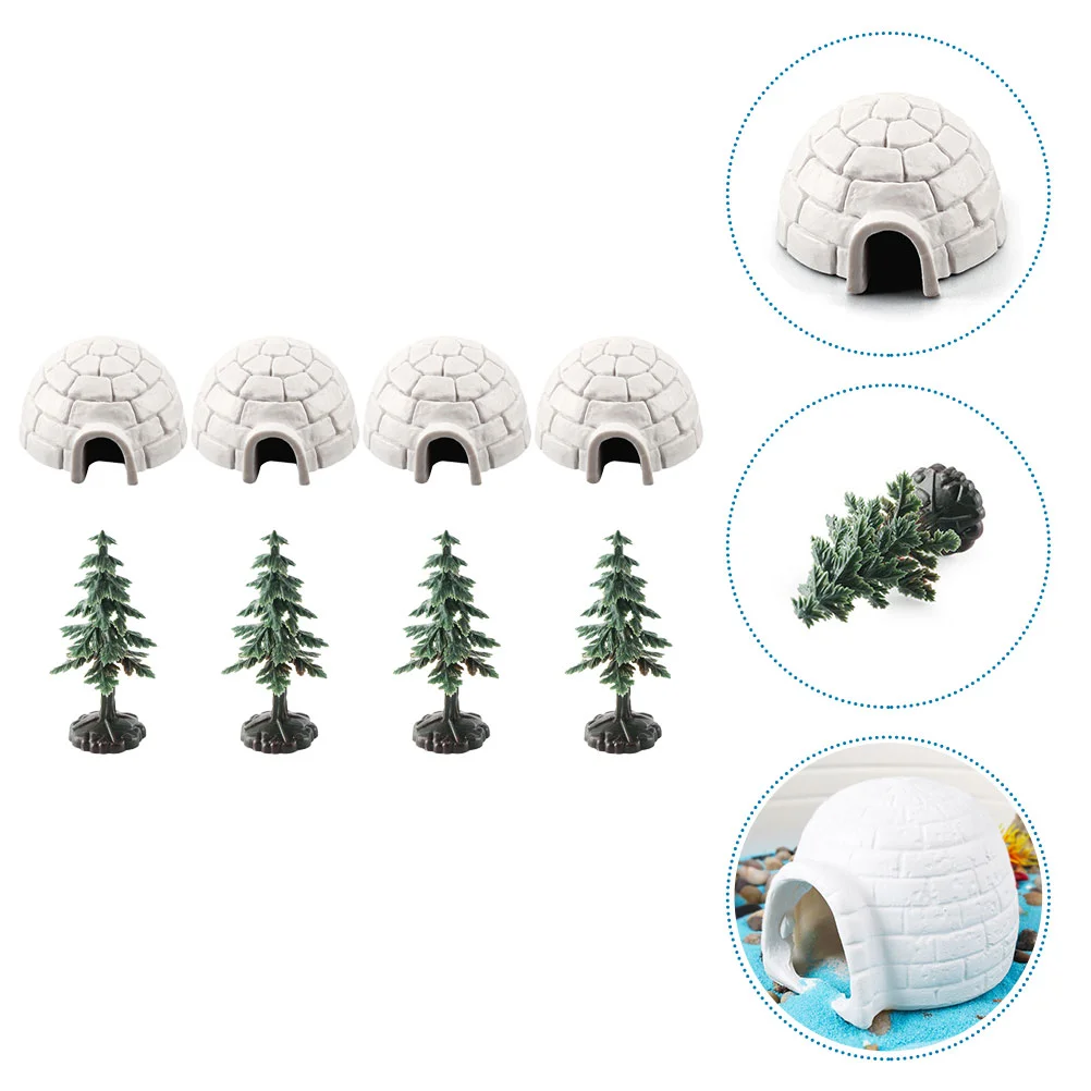 

Igloo Model Christmas Tree Micro Landscape Decoration The Snow Ice House Picture Ornament Plastic Models