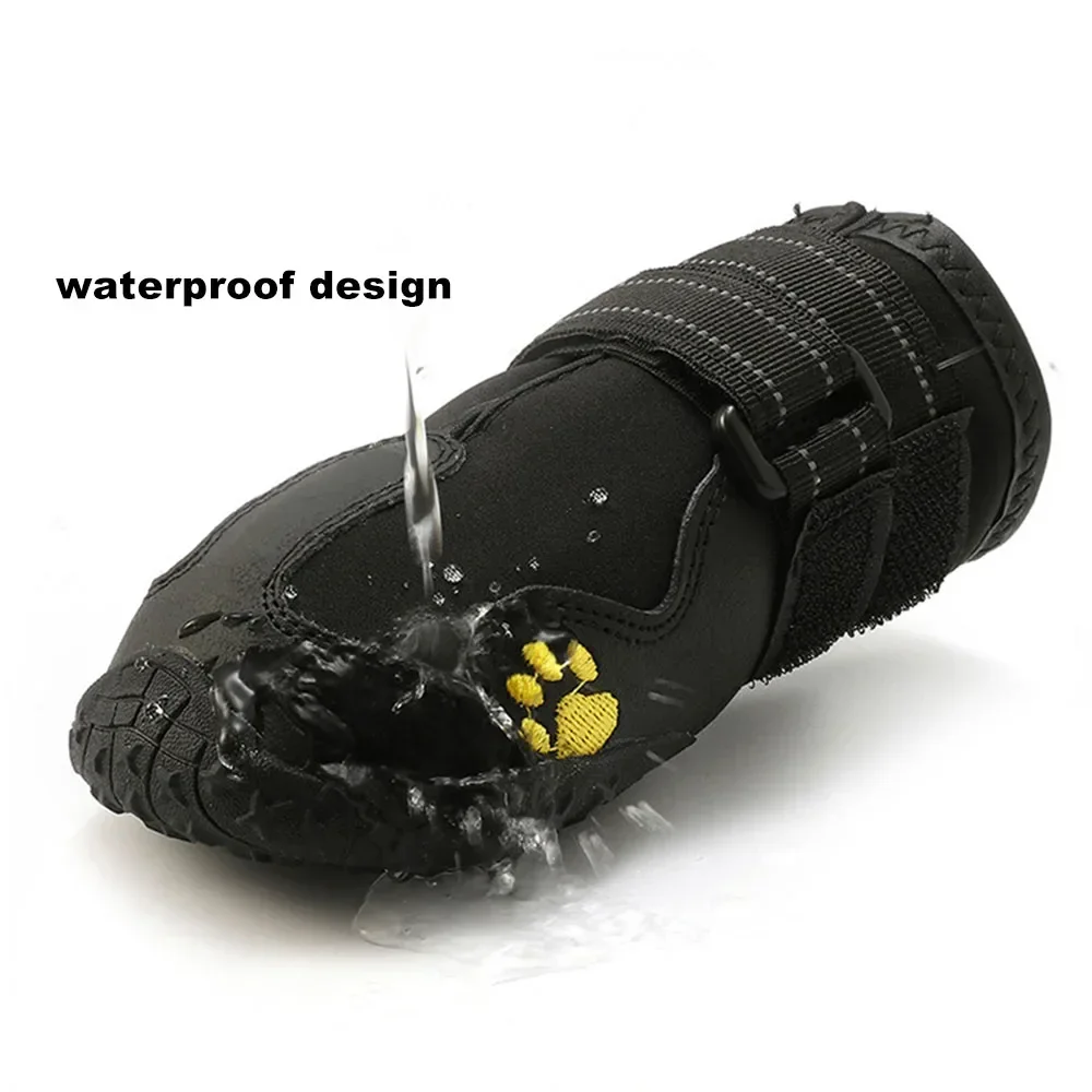 Waterproof Dog Shoes Large Dog Boots Non-Slip Rubber Sole Protects Paw from Hot or Cold Pavement Booties Puppy Shoes, pet shoes,dog shoes