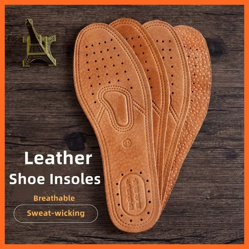 Cowhide Insoles for Men Shoes 1 Pair