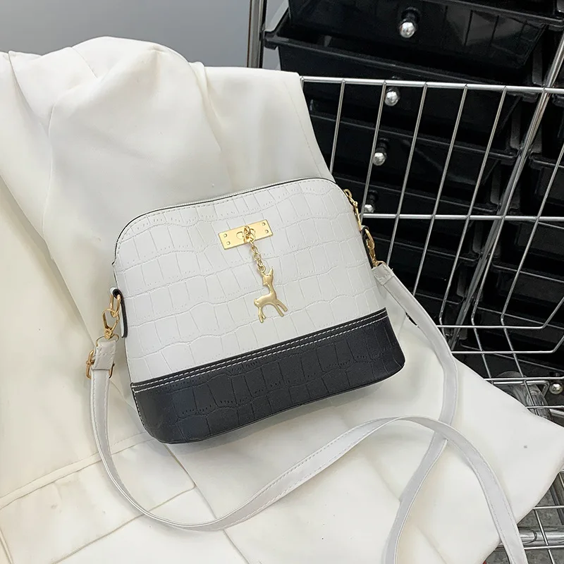 PU Leather Women Shoulder Bag Crossbody Bag Deer Toy Pendant