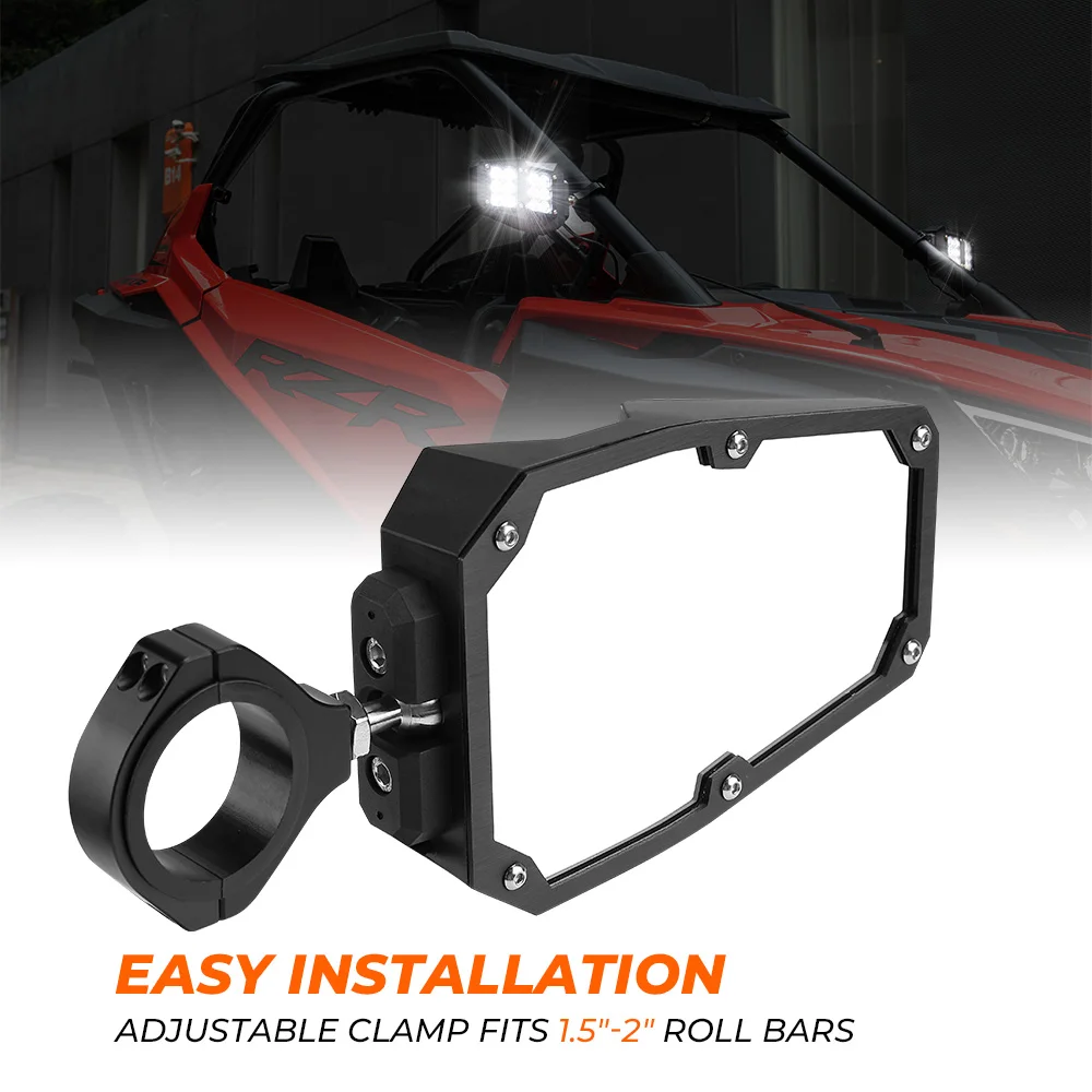 UTV 백미러 LED 라이트, Polaris RZR XP 1000 레인저, Can-am X3, Cfmoto, Arctic Cat과 호환 가능, 1.5 인치-2 인치