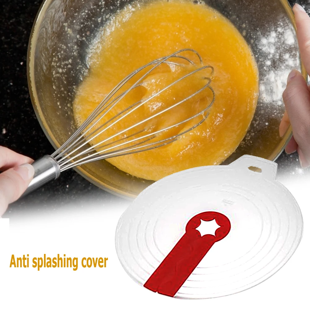Eggs Mixer Cover Cream Bowl Whisks Screen Baking Beat Eggs Splash Guard Plastic Bowl Lids Cooking Supplies for Kitchen silicone food cover