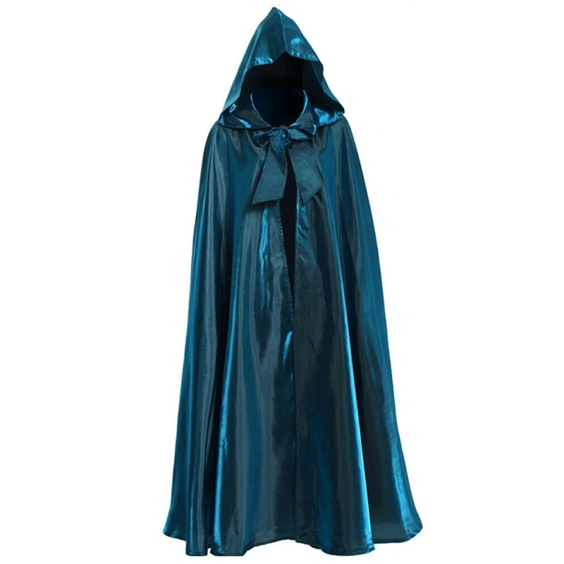 Cape à Capuche Longue Scintillante - Unisexe Adulte Pour Halloween, Cosplay & Fêtes