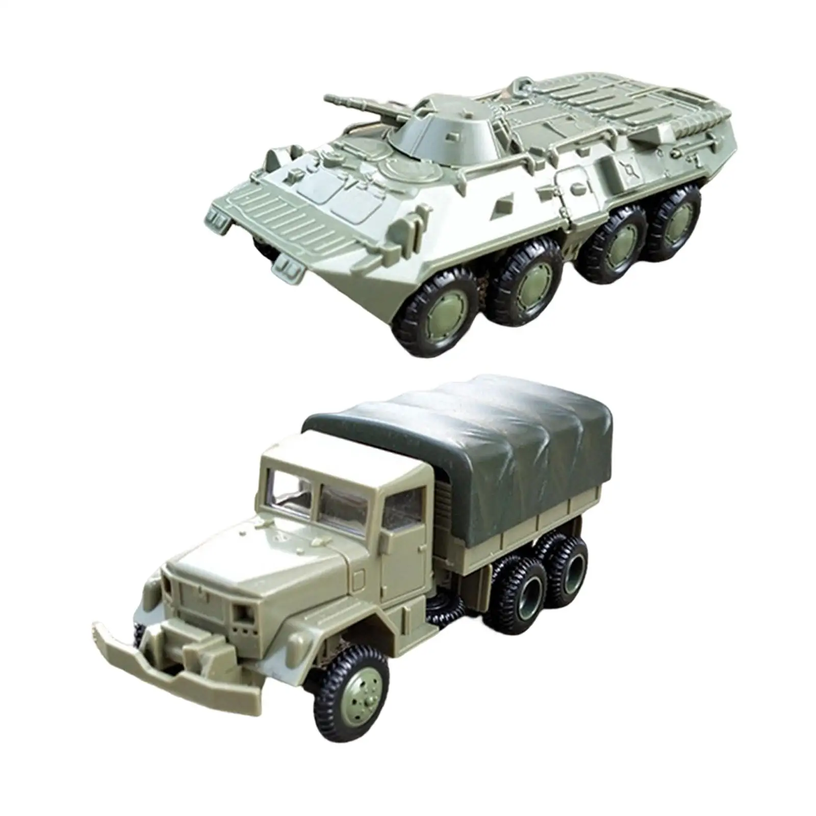 Miniatures Trucks 4D Assembly Model DIY Model Puzzle 1/72 Model Toys Kid