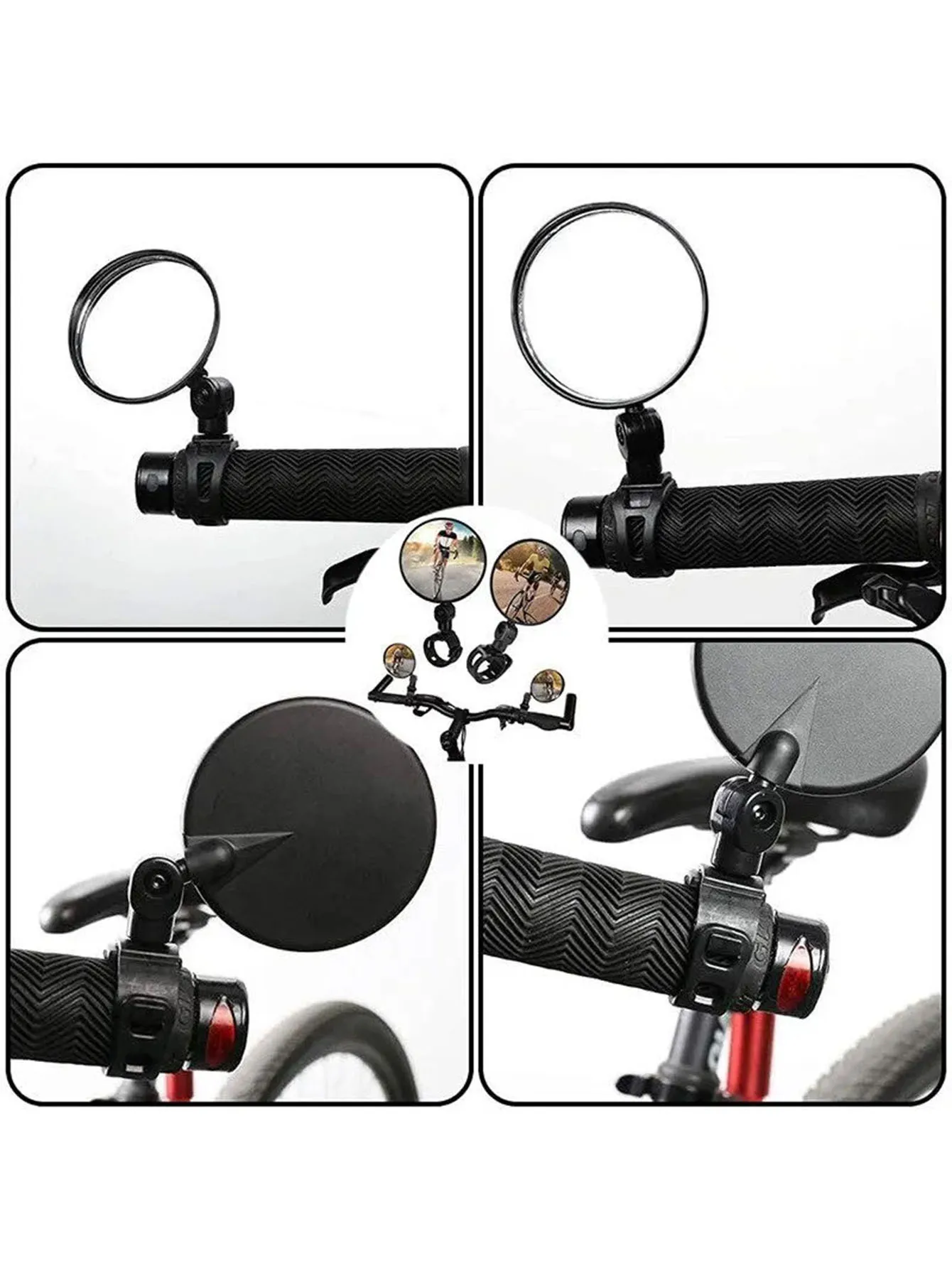 Universal Fahrrad Rückspiegel 360° ° Verstellbare, drehbare, konvexe Weitwinkel-Rückspiegel für den Fahrradlenker – Detail 9