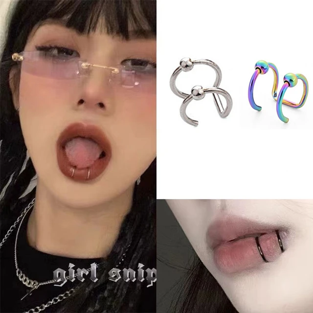 Aço inoxidável falso piering nariz anel brincos moda punk não piercing nariz clip feminino masculino perfuração septo corpo jóias - AliExpress