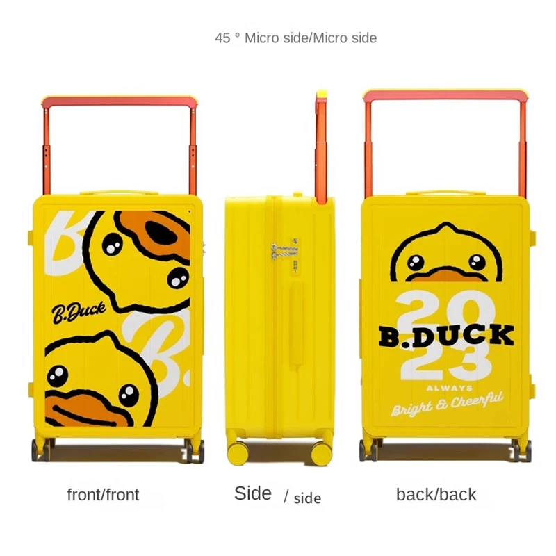 2023 Pink Wide Trolley Suitcase 24 Inch Silent Smooth Universal Wheel Luggage Large Capacity 20 Inch Cabin Case PC Material