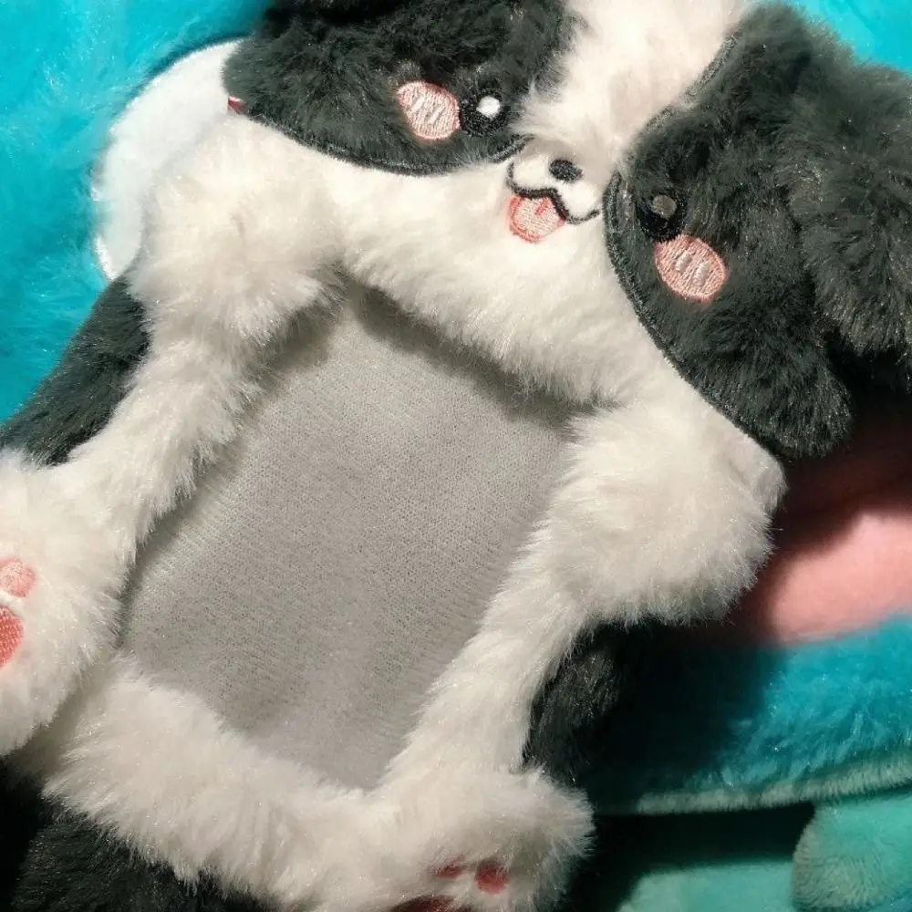 Niedliches multifunktionales Fotokartenetui mit großen Ohren, Kaninchen/Grenze, Collie-Kaninchen/Hund/Katze, Kartenetui, Kartenhülle für Studenten – Detail 11