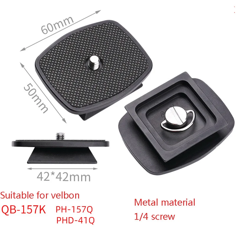 Metal Quick release plate for Velbon QRA-157k PH-157Q 00R 888R 145K tripod head camera tripod plate,camera mount plate,camera base plate