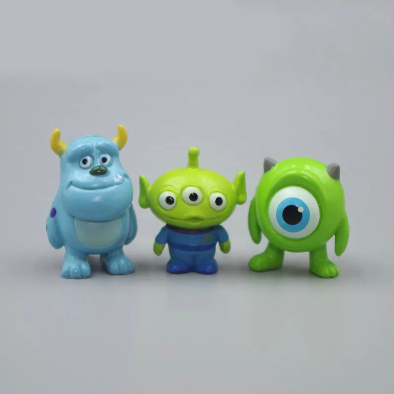 

3Pcs/Lot Toy Story Cute Q Version Figure Model Toy Alien Cartoon Pvc Model Toys Car Ornaments Children Gifts Anime Figures Dolls