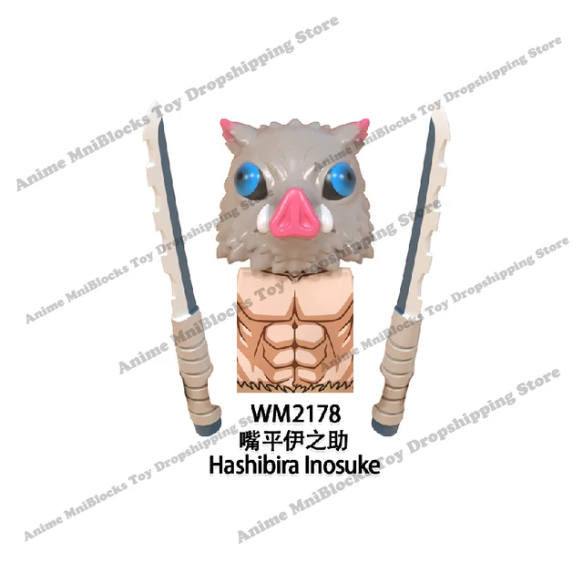 Demon Slayer WM6116 Mini Assemble Dolls Action Toy Figures Tanjirou Nezuko Inosuke Giyuu Kyoujurou Building Blocks WM2176 PG2327 WM2178 Inosuke