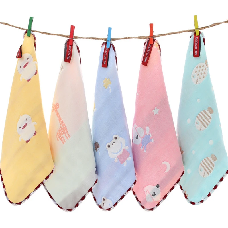 4 Washable Face Towel For Babies In Imported Stuff Size 25x25 Cm