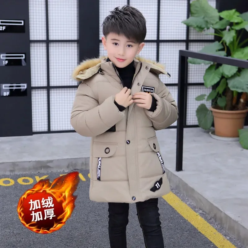 2025 New 4-14 Years Very Keep Warm Winter Boys Jacket Teenager Mid