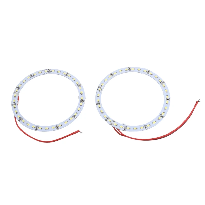 12V용 2개 100mm 33-SMD LED 밝은 흰색 자동차 천사 눈 링 라이트 램프