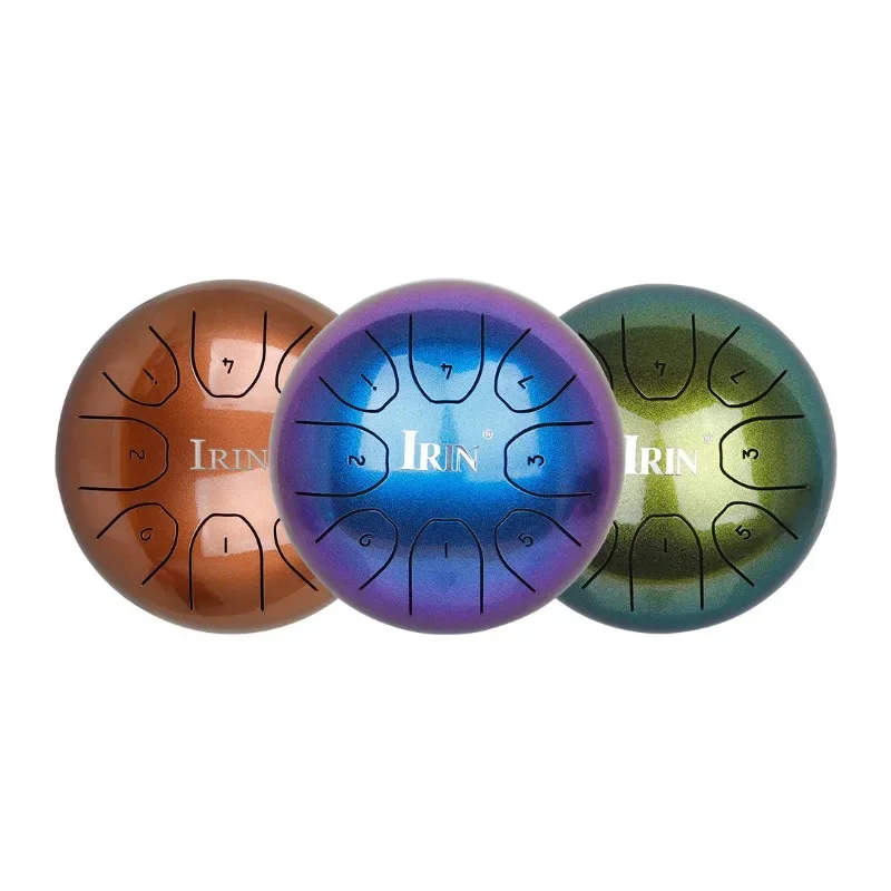 5.5inch 8-Tone Mini Steel Tongue Drum Hand Pan Drum with Drum Mallets Carry Bag Percussion Instrument Adult Kids Beginer