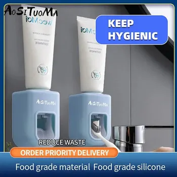 자동 치약 압착기, 쉽고 편리한 치약 적용 방법, 쉬운 접근, 벽걸이 디자인, 1pc 상품 이미지