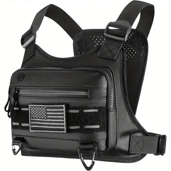 Borsa da petto outdoor per uomo e donna, gilet tattico per corsa, ciclismo, borsa da petto EDC per sport e allenamenti