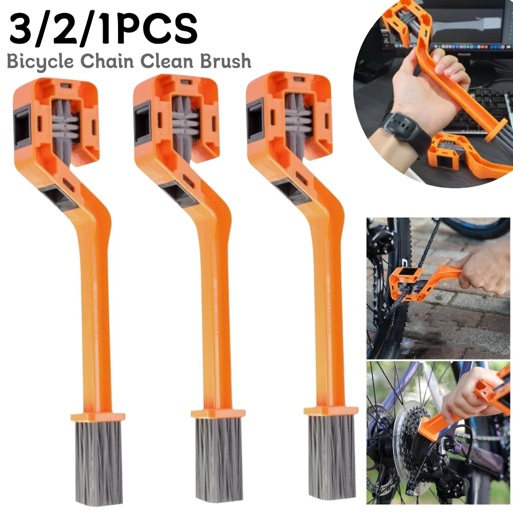 Bicycle Chain Clean Brush Double Head Motorcycle Chain Cleaning Brush Multifunction Chain Gear Cleaning Tool