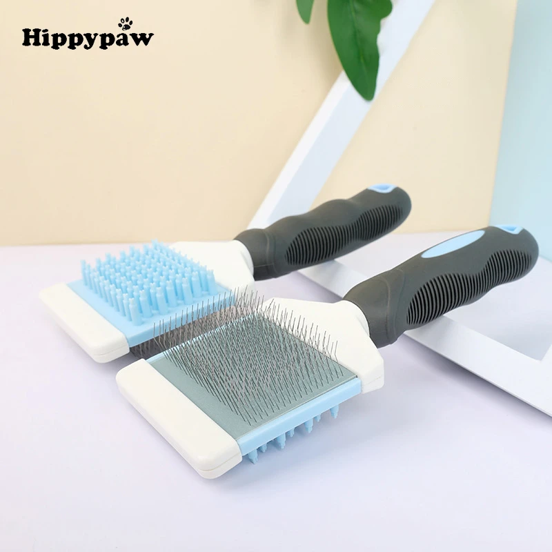 Double purpose Self Cleaning Dog Slicker Brush for Shedding Pet Cat