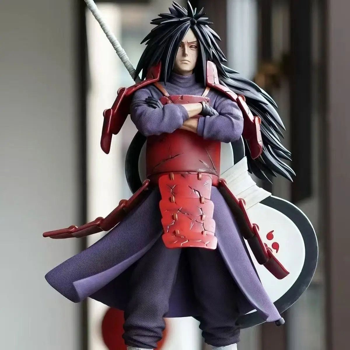 Figurinha Uchiha Madara para decoração de mesa, presente de aniversário, brinquedo moderno para decoração de cenários, decoração de carro.