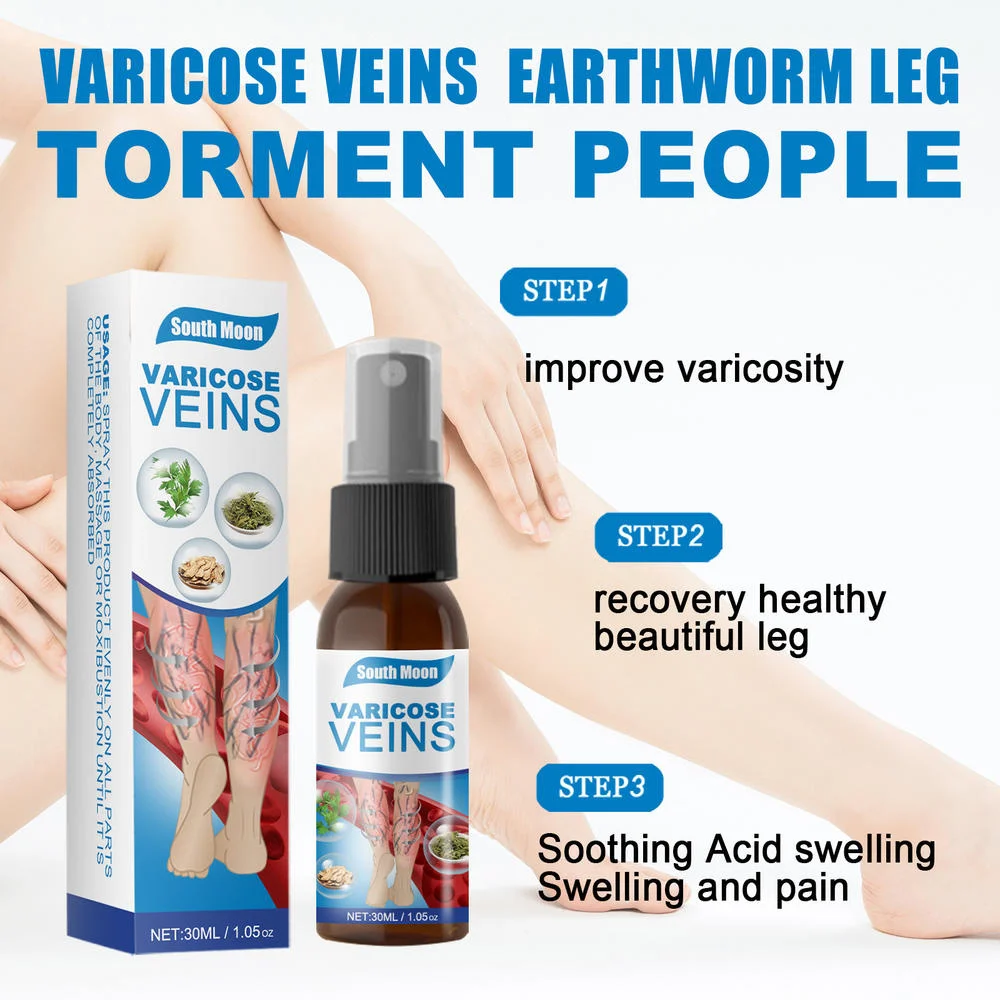 

30ml Veinhealing Varicose Veins Treatment Spray Smoothen The Bulge Of Blood Vessel Earthworm Legs Without Surgery Leg Care Spray