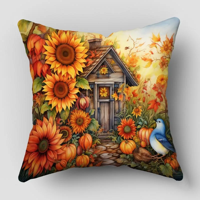 

Musife Autumn Flower Decorative Pillowcase Art Square Zippered Pillow Cover 35*35,40*40,45*45cm wholesale