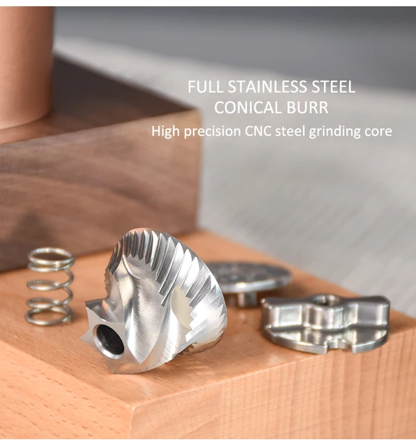 Manual Coffee Grinder 304 Stainless Steel  Burr Grinders Mill Kitchen Tool Grinders Coffee Milling Machine 6