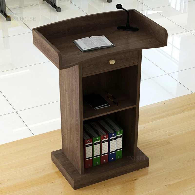 Reception Desks Podium Speech School Church Lectern Pulpit Simple Modern Meeting Room Emcee's Desk Book Shelves Office Furniture