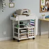 Organization and Storage Cart Compatible with Cricut Machine, Rolling Craft Organizer with Vinyl Roll Holder a 1