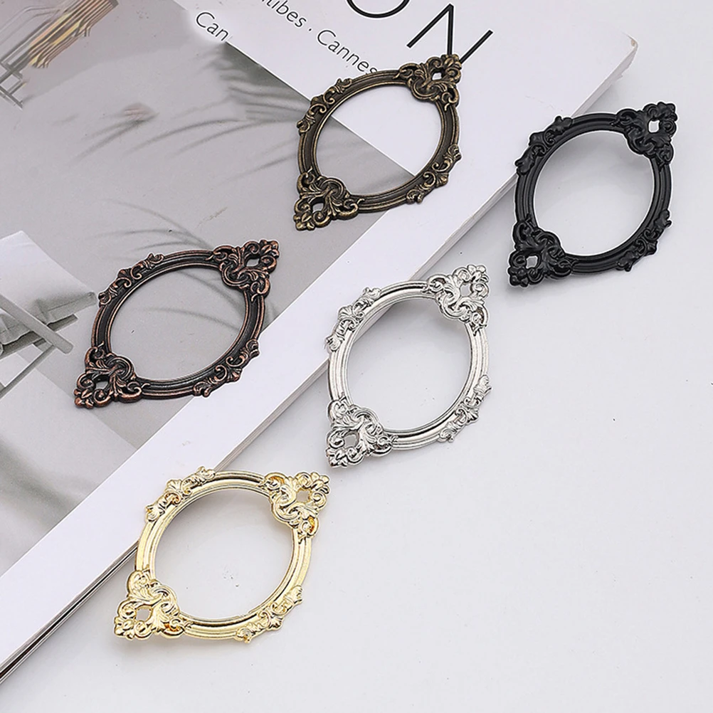 5Pcs/Set Retro Furniture Cabinet Drawer Box Cast Iron Metal Tag Label ...