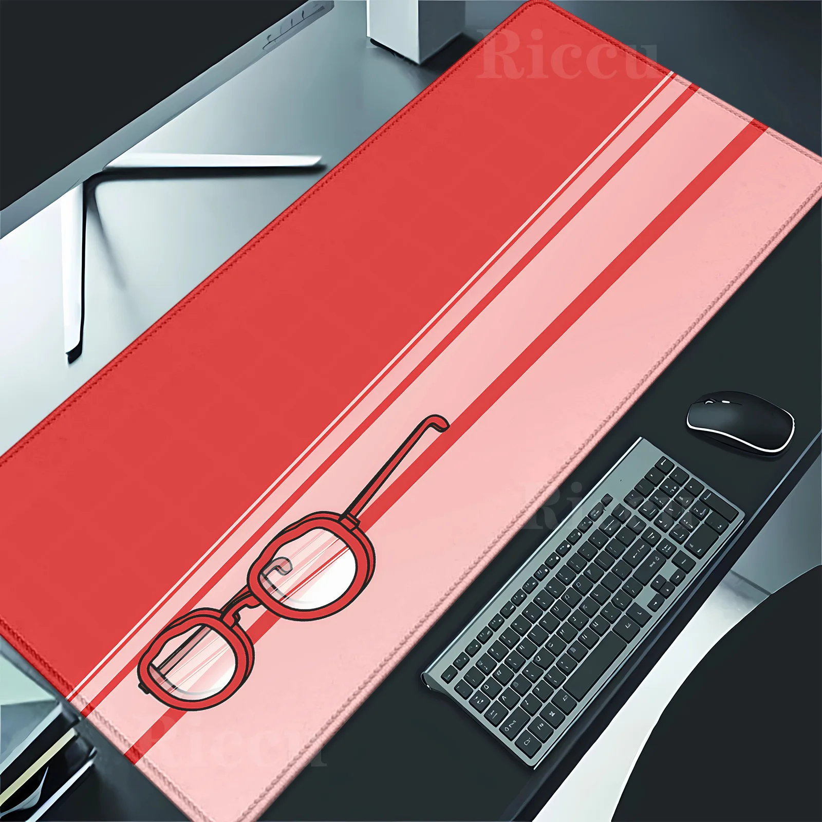 Glasses simple art Mouse Pad Large Gaming Accessories Mouse Mat Keyboard Mat DeskPad Computer Mouse pad PC peripherals E-Sports