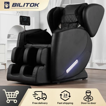 Full Body Massage Chair with Zero Gravity, Massage Chair Recliner with Heating, Airbags, Bluetooth Speaker, Foot Roller 1