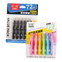 Correction Tape Total 72 Meter 6-Pack Large Capacity Whiteout High-Aesthetic for Students School Supply Classroom Reward 5