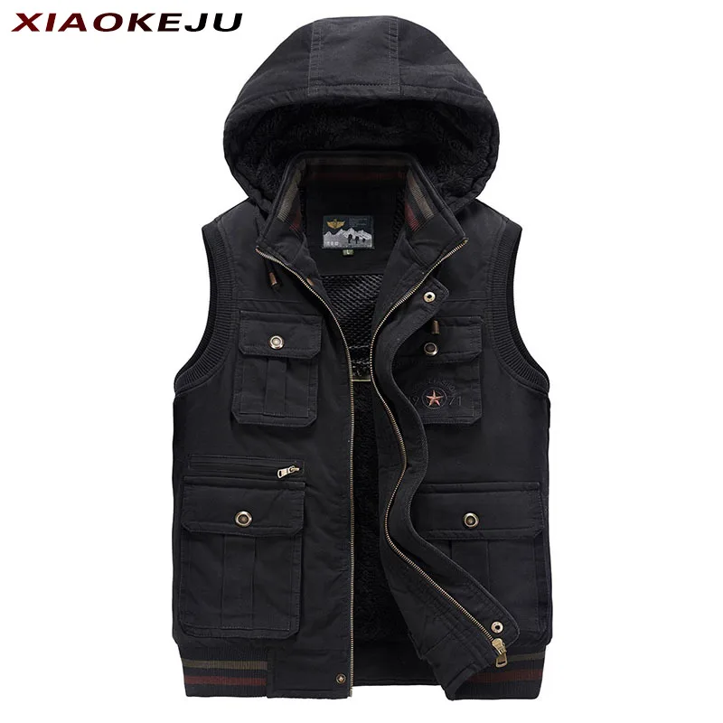 Sleeveless Jacket Men's Winter Jackets Free Shipping Multi-pocket Vest Work MAN Waistcoat Fishing Clothing Hunting Pockets Male hot unloading men s vest tactical webbed gear coat summer waistcoat tool many pocket mesh work sleeveless jacket outdoor hunting