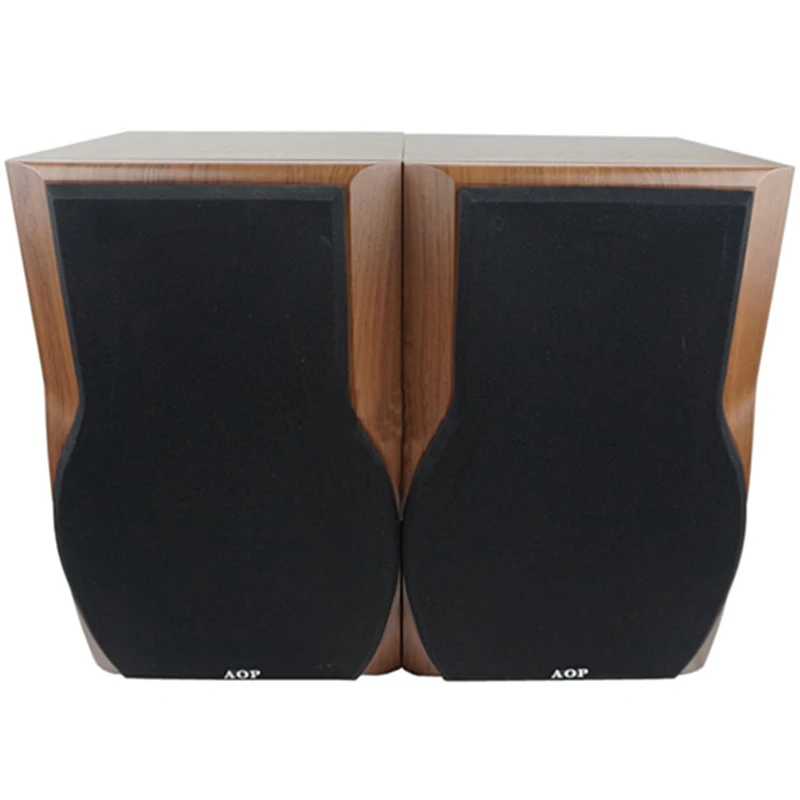 8 Inch Bookshelf Speaker High and Low frequency Two-Way HIFI Wooden Passive Audio Sound Amplifier Monitor Speaker Music Player