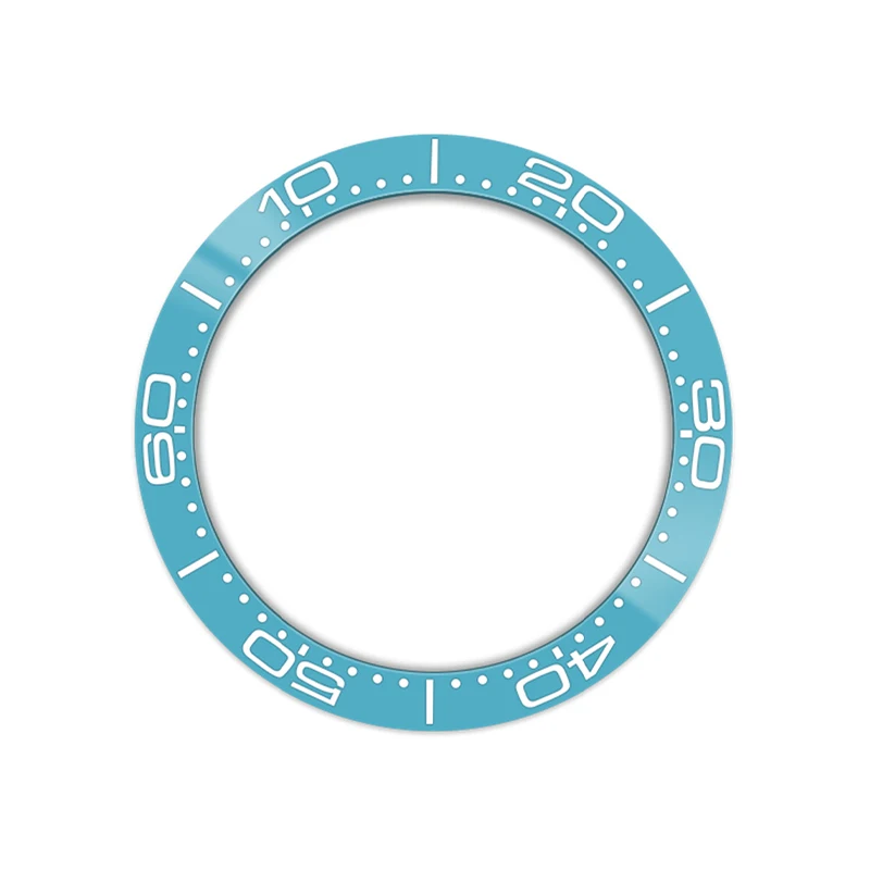 Blue Curved Ceramic Bezel Insert